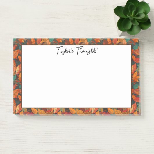 Kleurrijke val bladeren post-it® notes (Kantoor)