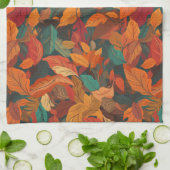 Kleurrijke val bladeren theedoek (Gevouwen)