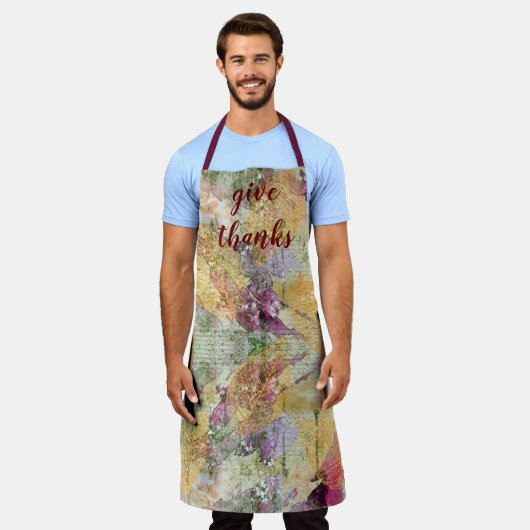 Kleurrijke val laat Thanksgiving achter Schort (Gedragen)
