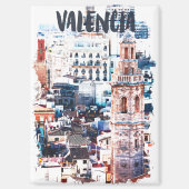 Kleurrijke Valencia Spanje Architectuur Stad Magneet (Voorkant)