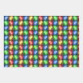 Kleurrijke Valentijnsdag Rustic Hearts Inpakpapier Vel (Voorkant)