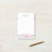 Kleurrijke Valentijnse Horen en Tekstpatroon Post-it® Notes (Op bureau)