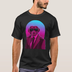 Kleurrijke Vaporwave Labrador Retriever Portret La T-shirt
