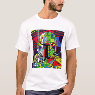 Kleurrijke Vector Robot Illustratie T-shirt
