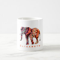 Kleurrijke veelkleurige gepatenteerde olifant