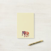 Kleurrijke veelkleurige olifant post-it® notes (Op bureau)