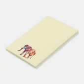 Kleurrijke veelkleurige olifant post-it® notes (Schuin)