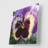 kleurrijke veer vierkante klok (Hoek)