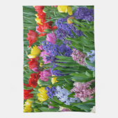 Kleurrijke veestbloementuin theedoek (Verticaal)