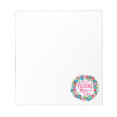 Kleurrijke ventilator met beste F*cking mam ooit Notitieblok (Voorkant)