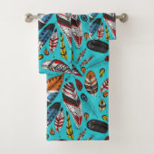 Kleurrijke veren bad handdoek (Insitu)