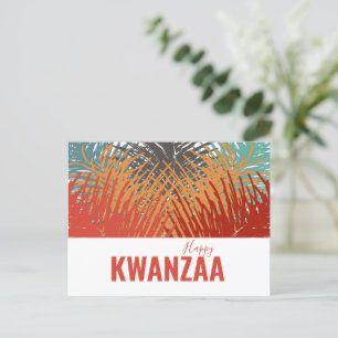 kleurrijke veren Black Holiday Happy Kwanzaa Briefkaart