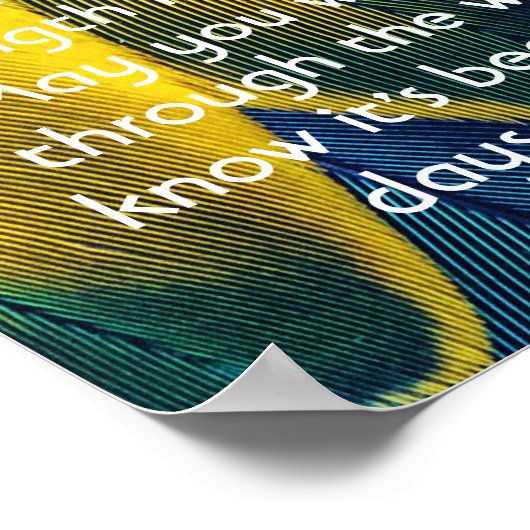 Kleurrijke veren en inspirerende Apache Blessing Poster (Hoek)