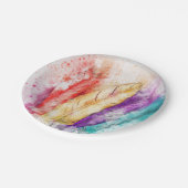 Kleurrijke Veren Papier Bord (Gekanteld)