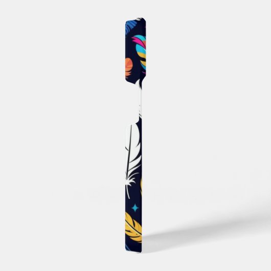 Kleurrijke Veren Patroon Hoesje iPhone Hoesje (Rechterkant)