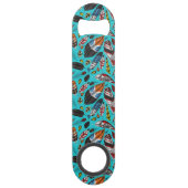 Kleurrijke veren speed flessenopener (Voorkant)