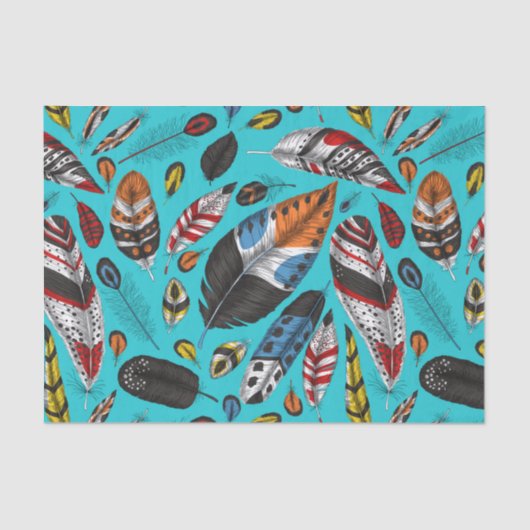 Kleurrijke veren tissuepapier (Voorkant)