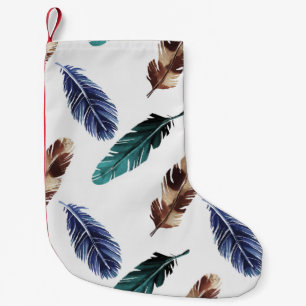 Kleurrijke Veren Tribal Textuur Kleine Kerstsok