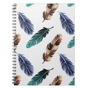 Kleurrijke Veren Tribal Textuur Notitieboek