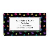 Kleurrijke verf drukt professioneel snoepgoed etiket (Voorkant)