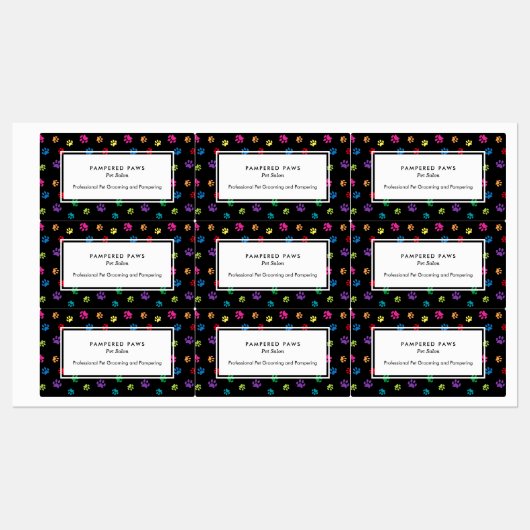 Kleurrijke verf drukt professioneel snoepgoed labels (Vel)