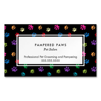 Kleurrijke verf drukt professioneel snoepgoed magnetisch visitekaartje