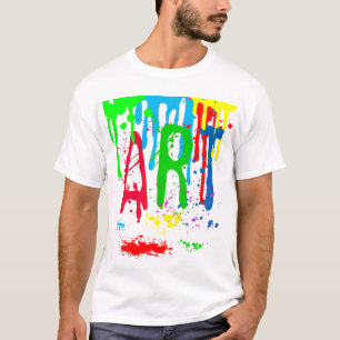 Kleurrijke verf grappig t-shirt