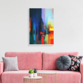 Kleurrijke verf Mix Art Canvas Afdruk (Insitu (Woonkamer))