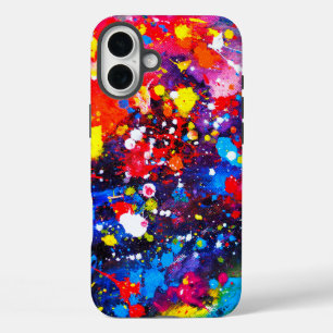 Kleurrijke verf Splatter Canvas Art iPhone 16 Plus Hoesje