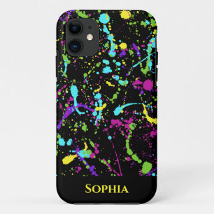 Kleurrijke verf Splatter- iPhone 11 Hoesje