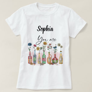 Kleurrijke verffles Floral Sublimination Kostuum T-shirt