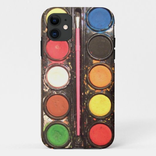 Kleurrijke verfkleurdoos van kunstenaar Case-Mate iPhone case (Achterkant)