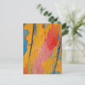 Kleurrijke verfspatten briefkaart (Staand voorkant)