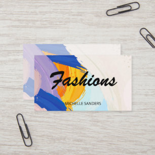 Kleurrijke verfstreken Creatief Artistiek Visitekaartje