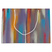 Kleurrijke verfstromen groot cadeauzakje (Voorkant)