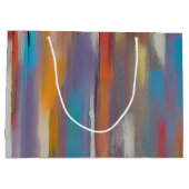 Kleurrijke verfstromen groot cadeauzakje (Achterkant)