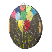 Kleurrijke Verjaardag Ballonnen Graphic Art Design Dartbord (Voorkant Rechts)