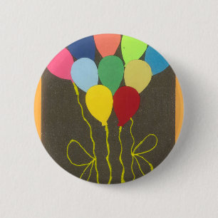 Kleurrijke Verjaardag Ballonnen Graphic Art Design Ronde Button 5,7 Cm
