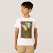 Kleurrijke Verjaardag Ballonnen Graphic Art Design T-shirt (Voorkant volledig)