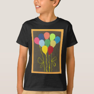 Kleurrijke Verjaardag Ballonnen Graphic Art Design T-shirt