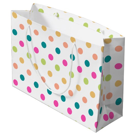 Kleurrijke verjaardag grote geschenk tas groot cadeauzakje (Achterkant Gekanteld)