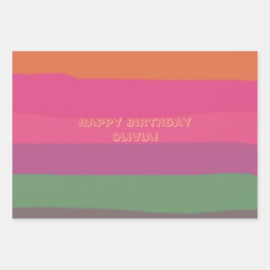  kleurrijke verjaardag inpakpapier vel (Voorkant 3)