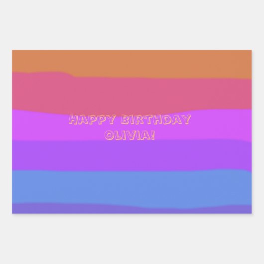  kleurrijke verjaardag inpakpapier vel (Voorkant 2)