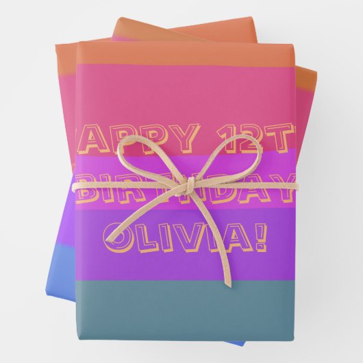  kleurrijke verjaardag inpakpapier vel (In situ)