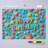 Kleurrijke verjaardagsfeest elementen tissuepapier (Craft)