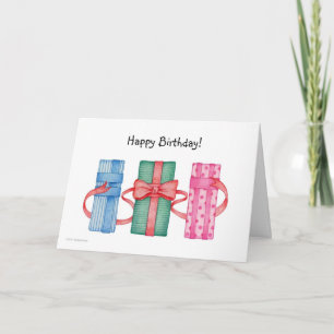 Kleurrijke Verjaardagskaart met Cadeaus Kaart