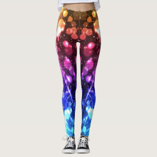 Kleurrijke Verlichting Abstracte Bokeh Galaxy Star Leggings