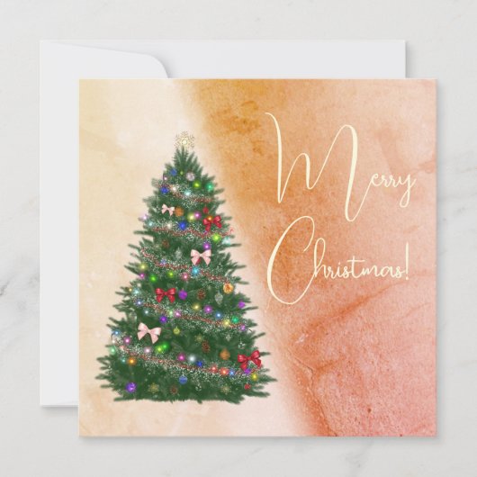 Kleurrijke versierde kerstboom (Voorkant)