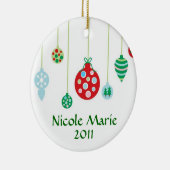 Kleurrijke versieringen gepersonaliseerd keramisch ornament (Rechts)