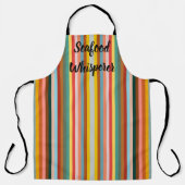 Kleurrijke verticale retro strepen schort (Voorkant)